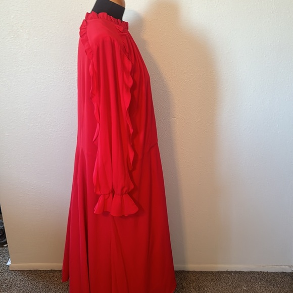 Donna Morgan High Neck Flutter Sleeve Dress size 22W - Picture 7 of 11